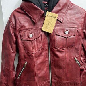 Minimalist  Women's Leather Jacket – Elegant & Timeless 2xL